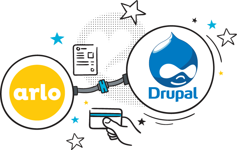 Logo for drupal website training and event management addon